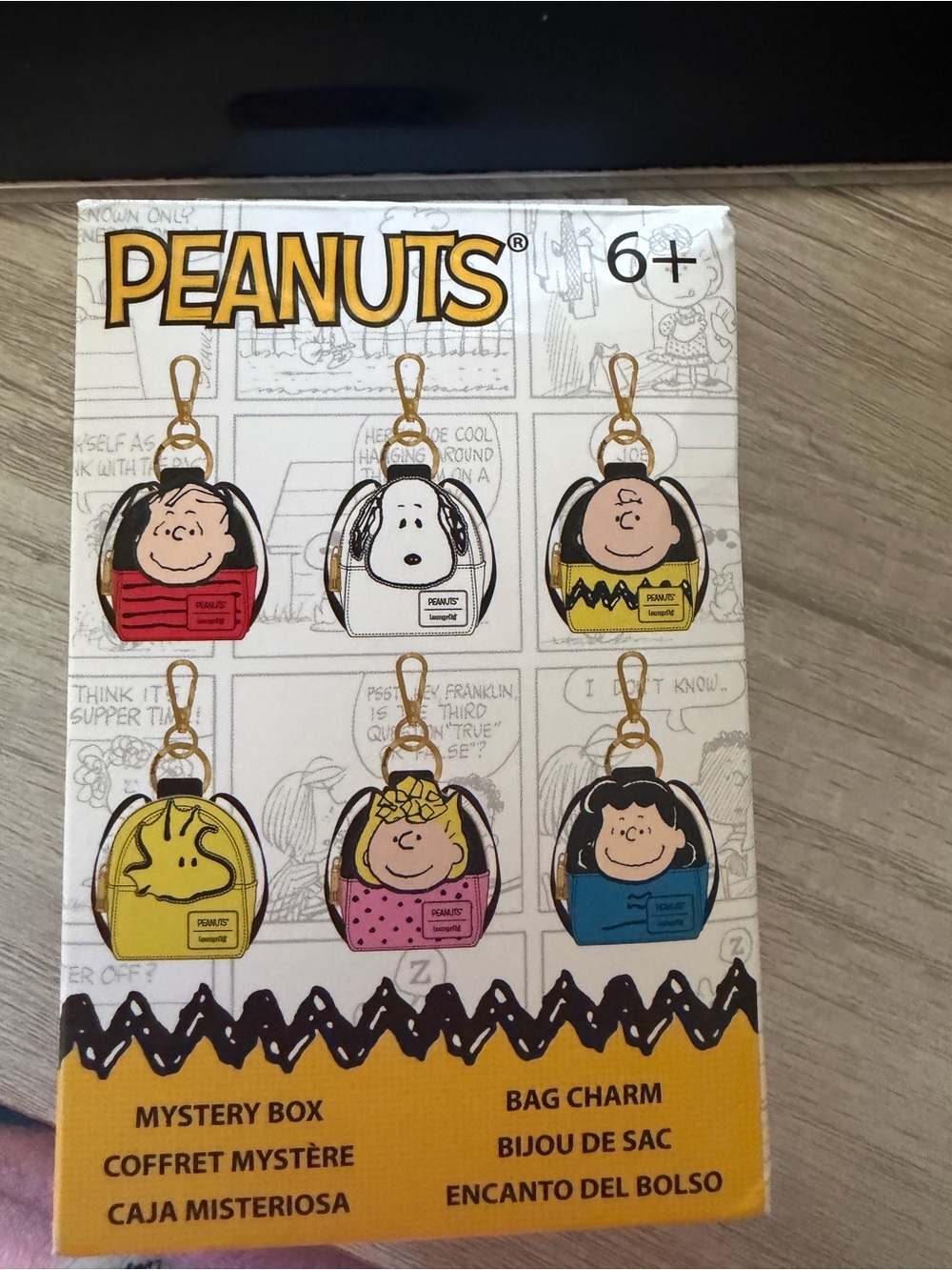 Peanuts Mini Loungefly Bag clip. Charlie Brown. NWT.